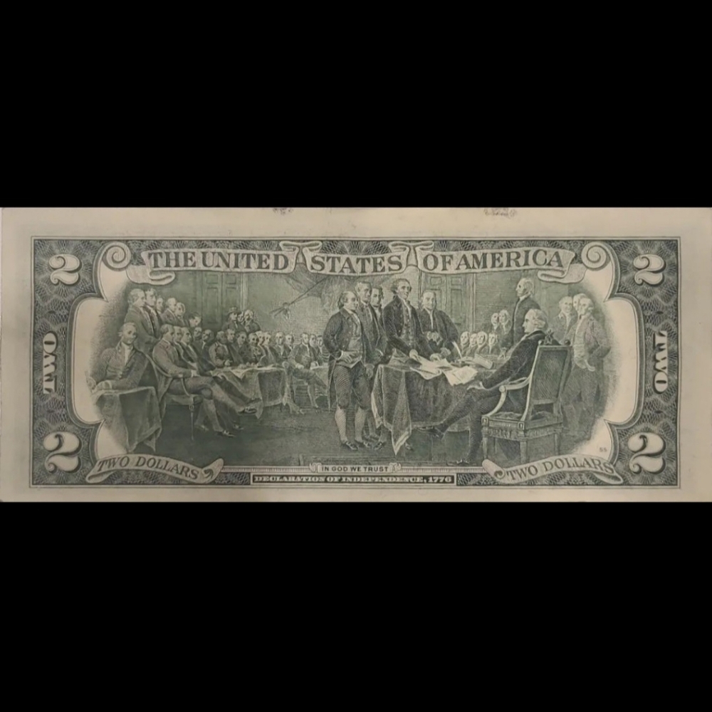 United States Of America Uncirculated Two Dollar Bill 1976 - Picture 2 of 2